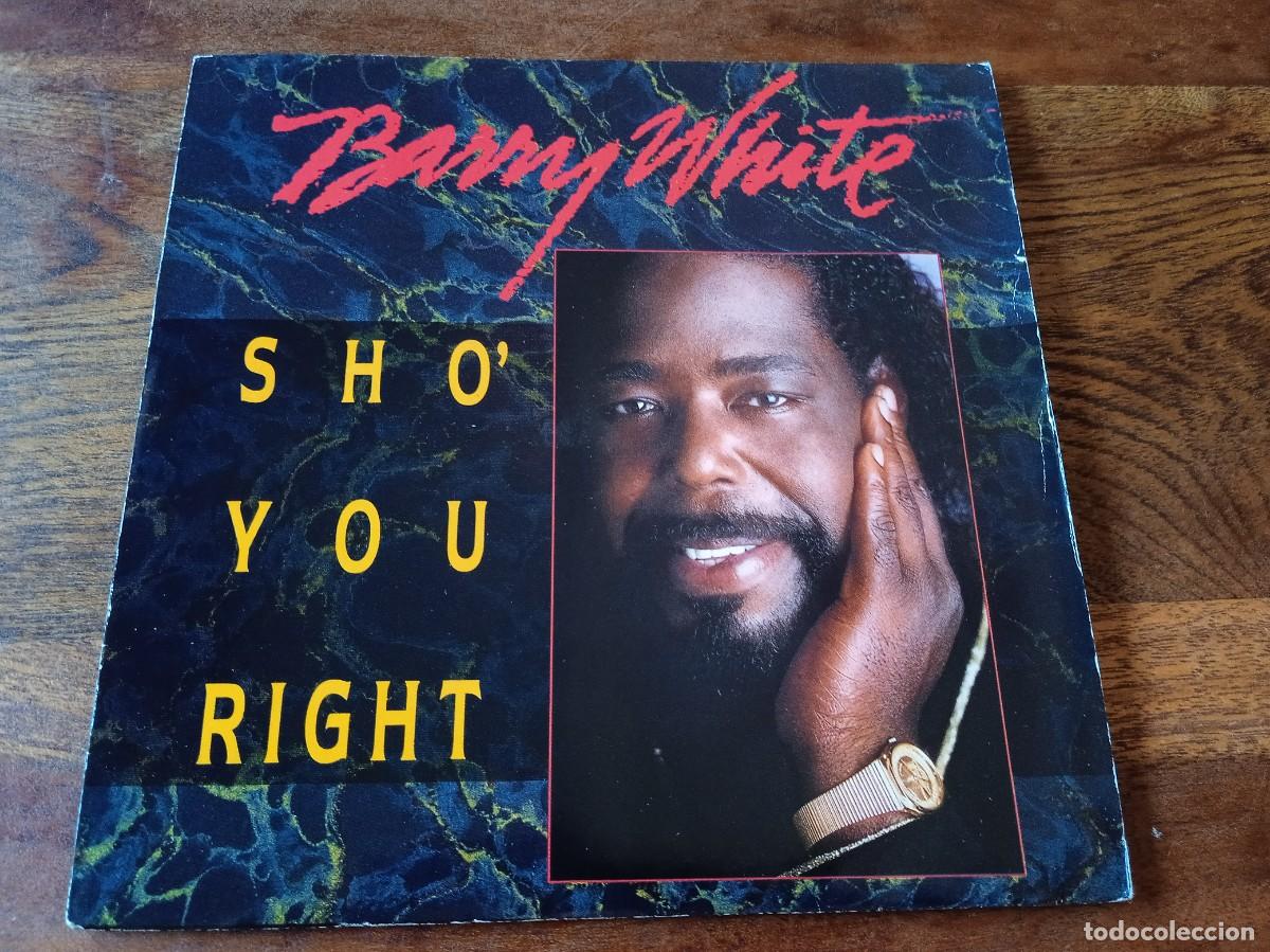 Discos de vinilo: Barry White - Sho' you right, You're what's on my mind- Single original AM Records 1987
