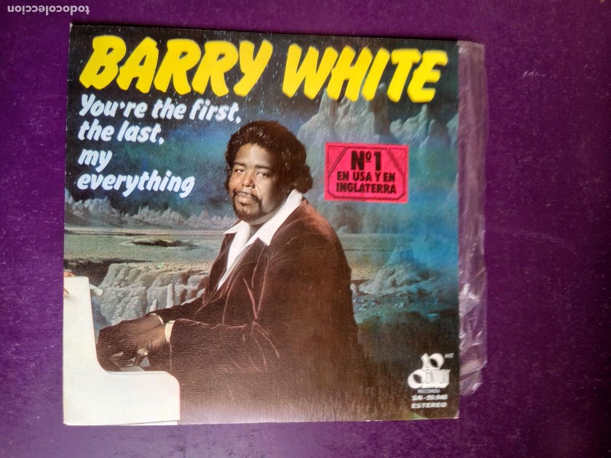 Discos de vinilo: BARRY WHITE &lrm;&ndash; YOU'RE THE FIRST, THE LAST, MY EVERYTHING - SG MOVIEPLAY 1974, DISCO SOUL 70S CLASIC