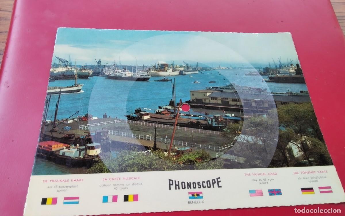 Discos de vinilo: TARJETA POSTAL - DISCO TIPO PHONOSCOPE DE AMSTERDAM PUERTO
