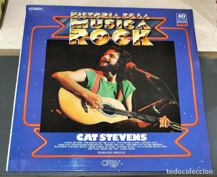 Discos de vinil: Cat Stevens - Historia de la M&uacute;sica Rock - LP Decca ref. 9-LP014. Ed. espa&ntilde;ola 1982.