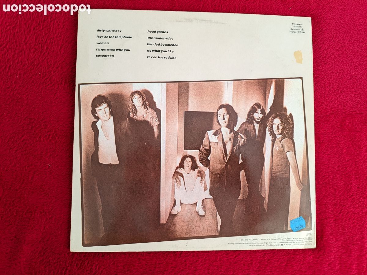 Discos de vinilo: // Foreigner &lrm;&ndash; Head Games - Atlantic Germany 1979 - Foto 2