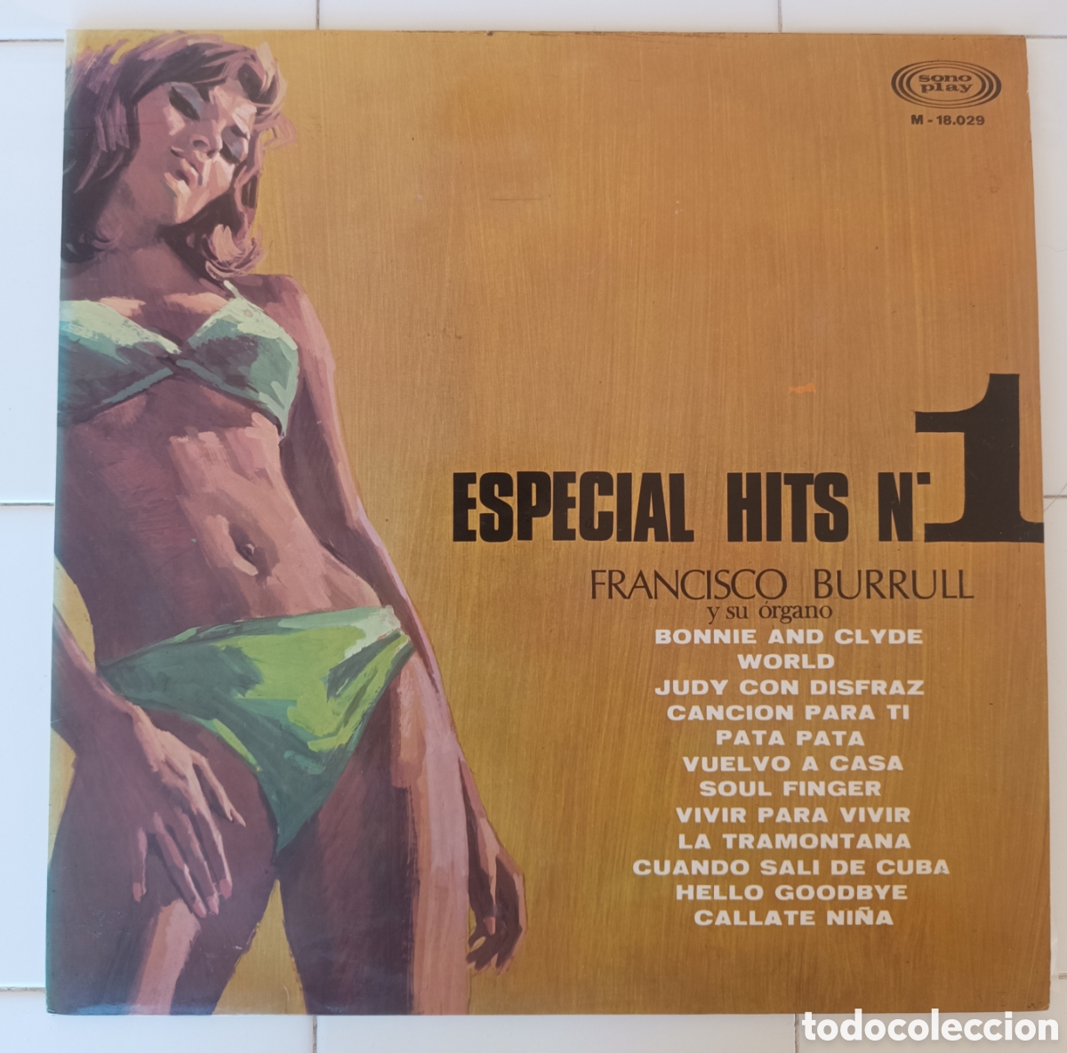 Discos de vinilo: LP Francisco Burrull y su &Oacute;rgano, Especial Hits n&deg;1, a&ntilde;o 1968 Sonoplay.