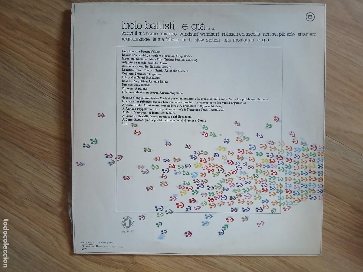 Discos de vinilo: Lucio Battisti - E gi&agrave; - Foto 2