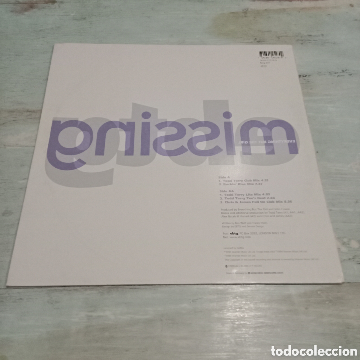 Discos de vinilo: EVERYTHING BUT THE GIRL - MISSING - MAXI-SINGLE 12&rdquo; - Foto 2