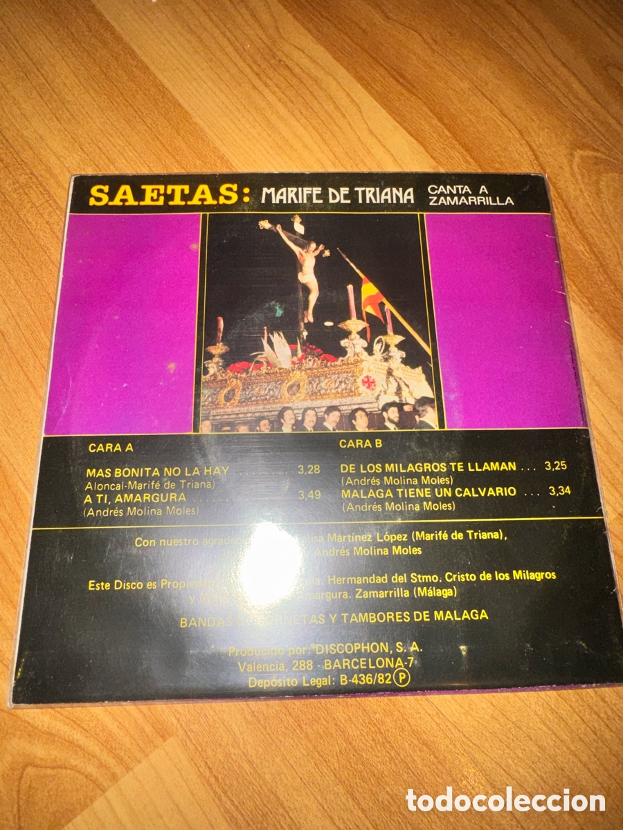 Discos de vinilo: Marife de Triana - Saetas - Foto 2