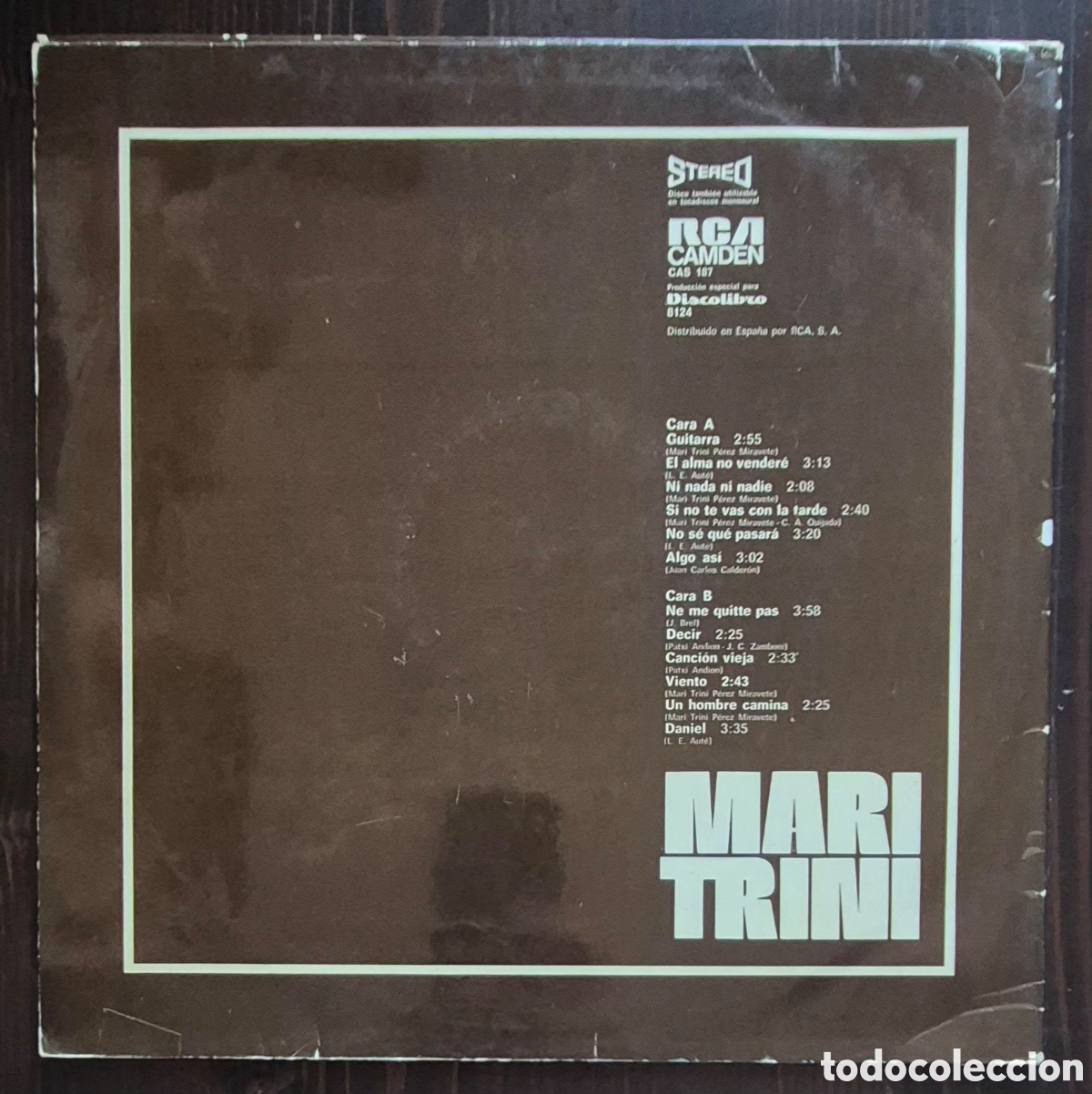 Discos de vinilo: LP - MARI TRINI - MARI TRINI - 1971 ESPA&Ntilde;A - Foto 2