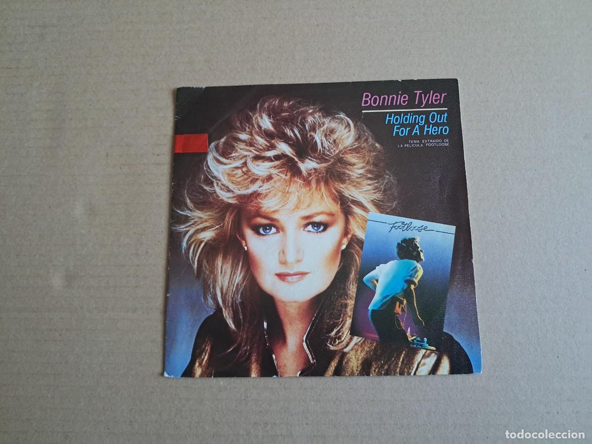 Discos de vinilo: BONNIE TYLER - HOLDING OUT FOR A HERO SINGLE PROMOCIONAL 1984 EDICION ESPA&Ntilde;OLA