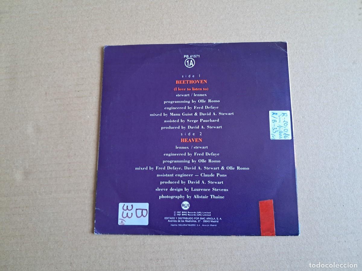 Discos de vinilo: EURYTHMICS - BEETHOVEN SINGLE 1987 EDICION ESPA&Ntilde;OLA - Foto 3