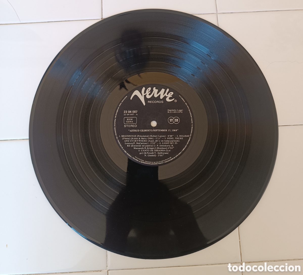Discos de vinilo: LP ASTRUD GILBERTO, September 1969. - Foto 4
