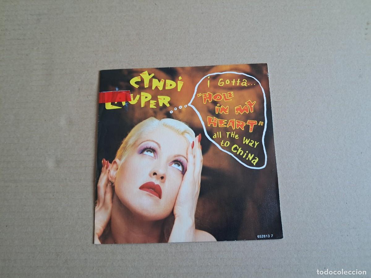 Discos de vinilo: CYNDI LAUPER - HOLE IN MY HEART SINGLE PROMOCIONAL 1988 EDICION ESPA&Ntilde;OLA