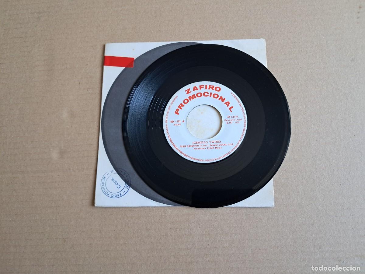 Discos de vinilo: GEMELLO TWINS - SLAG SOLUTION SINGLE PROMOCIONAL 1973 EDICION ESPA&Ntilde;OLA