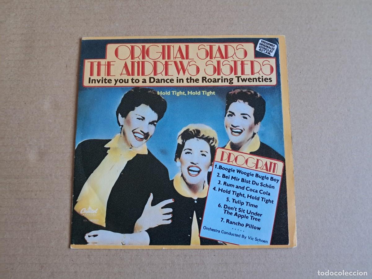 Discos de vinilo: THE ANDREWS SISTERS - INVITE YOU TO A DANCE IN THE ROARING TWENTIES SINGLE 1983 EDICION ESPA&Ntilde;OLA