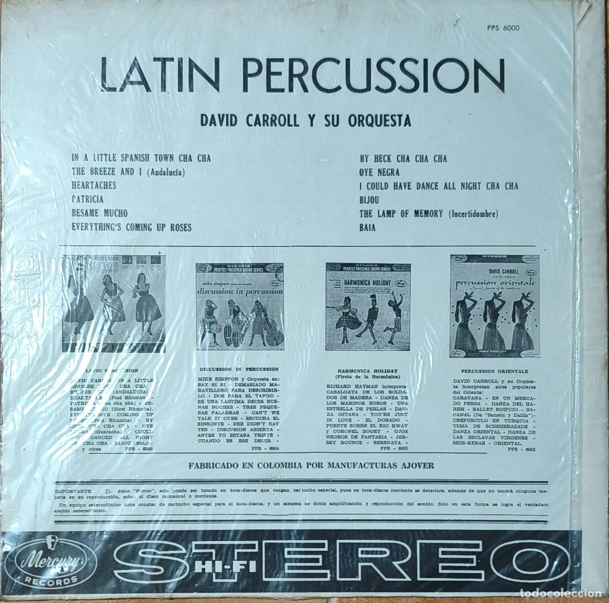 Discos de vinilo: Latin percussion - David Carroll y su orquesta - Foto 2