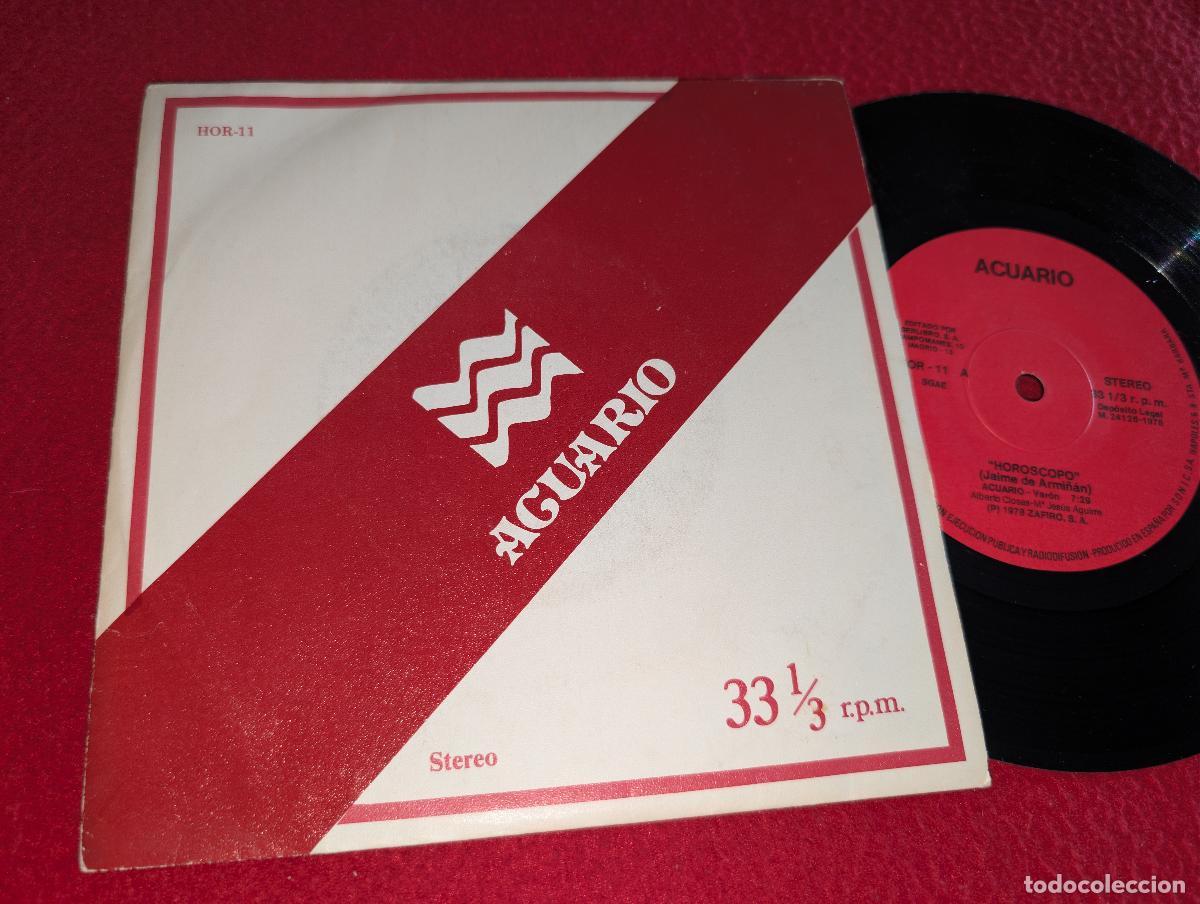 Discos de vinilo: JAIME DE ARMI&Ntilde;AN Acuario Horoscopo Varon/Hembra 7'' SINGLE 1978 Midesa ESPA&Ntilde;A SPAIN