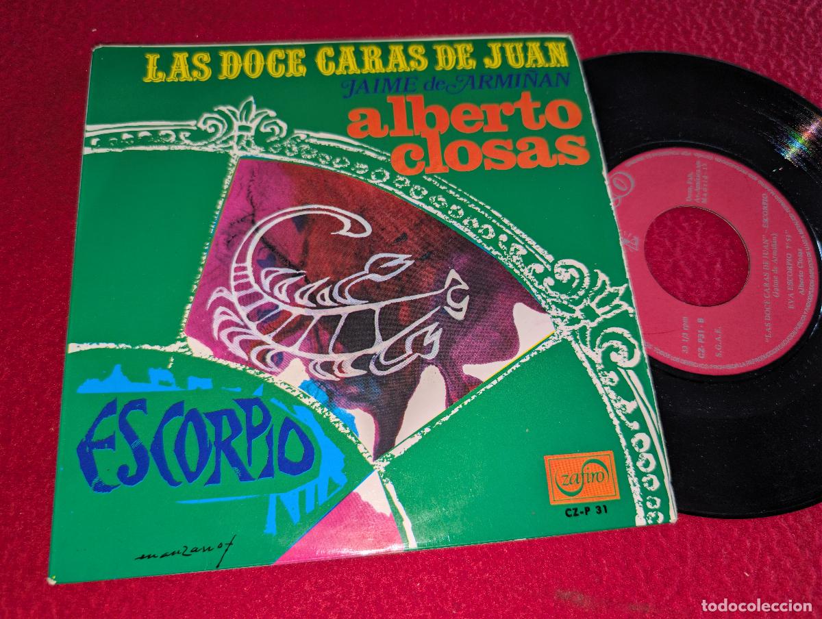 Discos de vinilo: ALBERTO CLOSAS Jaime de Armi&ntilde;an Las doce caras de Juan Escorpio EP 7'' 1968 Zafiro