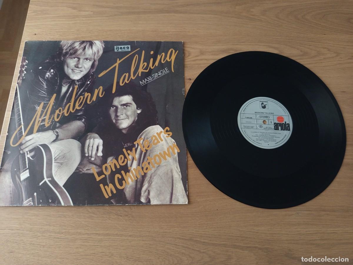 Discos de vinilo: JOYA/DIFICIL MAXI. MODERN TALKING / LONELY TEARS IN CHINATOWN / SELLO ARIOLA F 608838 / A&Ntilde;O 1987.