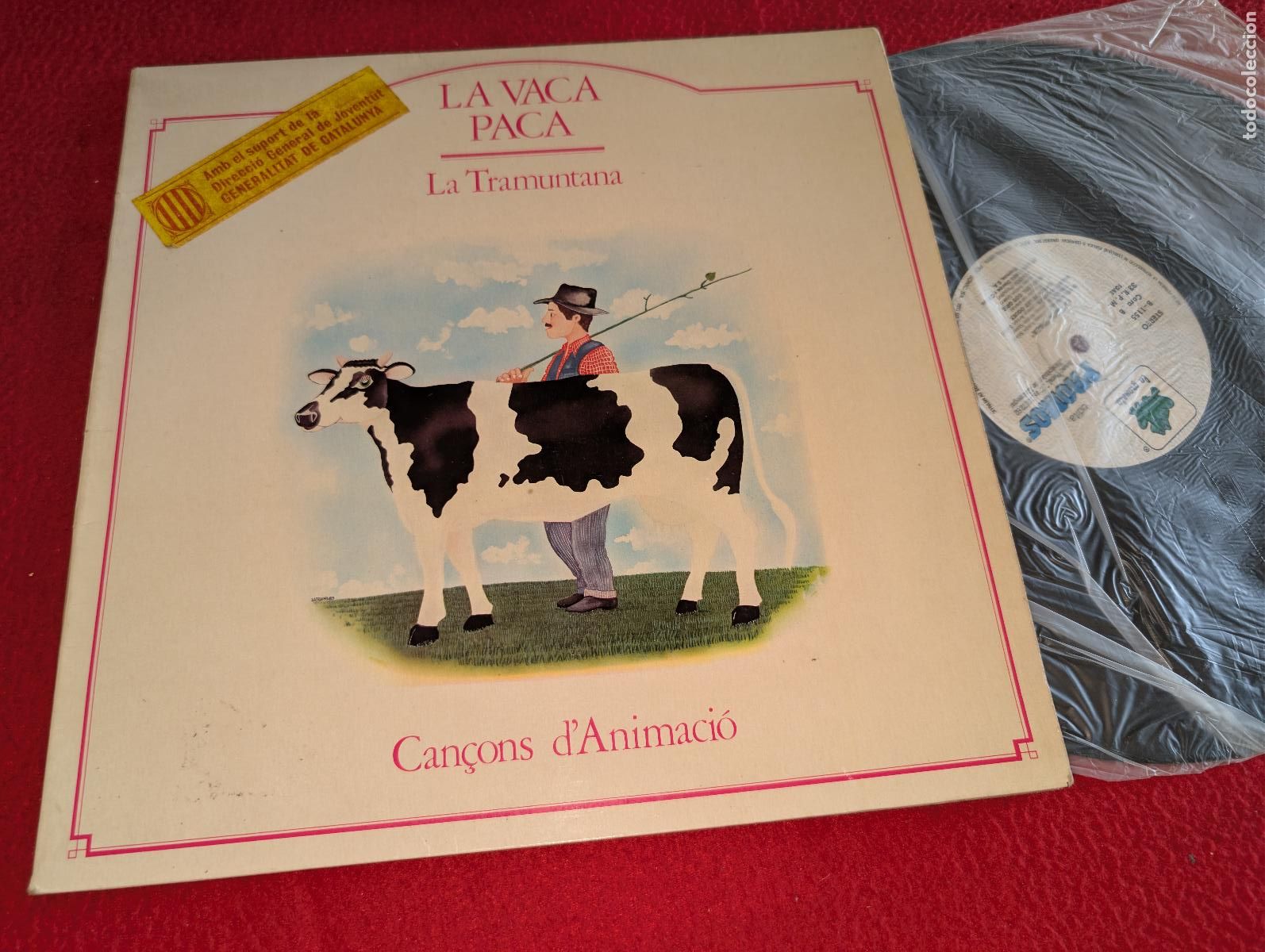 Discos de vinilo: LA TRAMUNTANA La vaca Paca Can&ccedil;ons d'Animacio LP 1983 Granota CATALA GATEFOLD