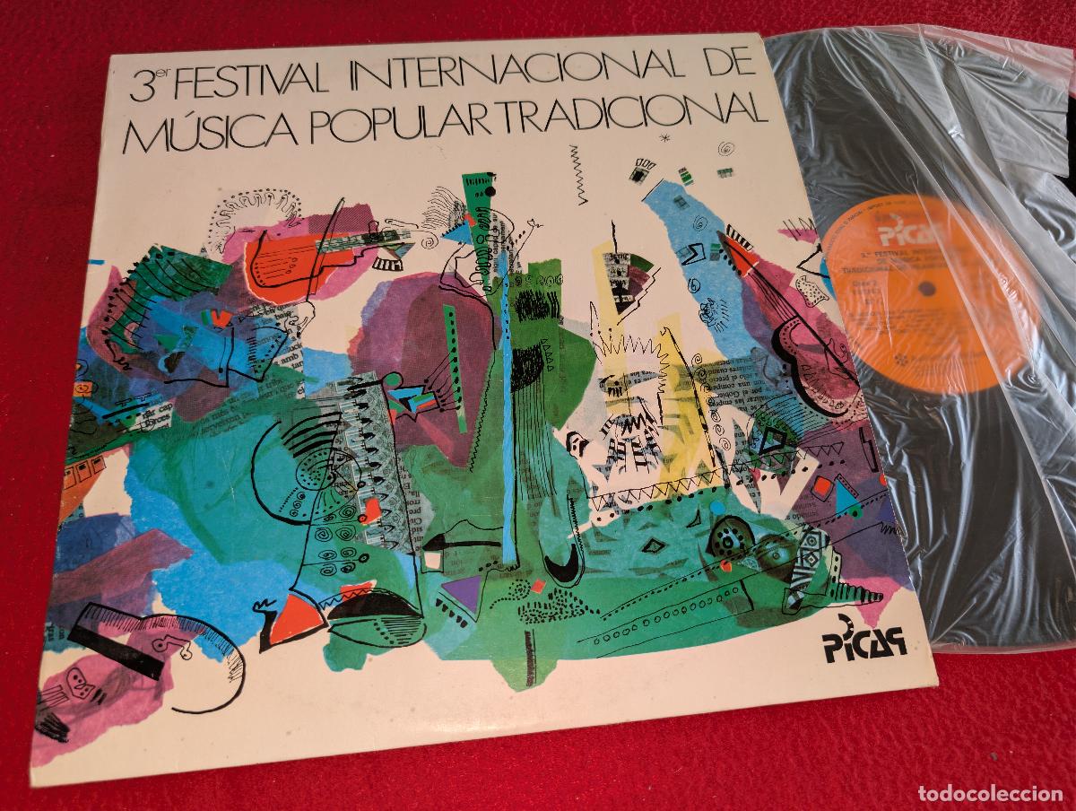 Discos de vinilo: 3 FESTIVAL INTERNACIONAL POPULAR TRADICIONAL Vilanova Geltru LP 1985 FOLK mazarico+foxes+++