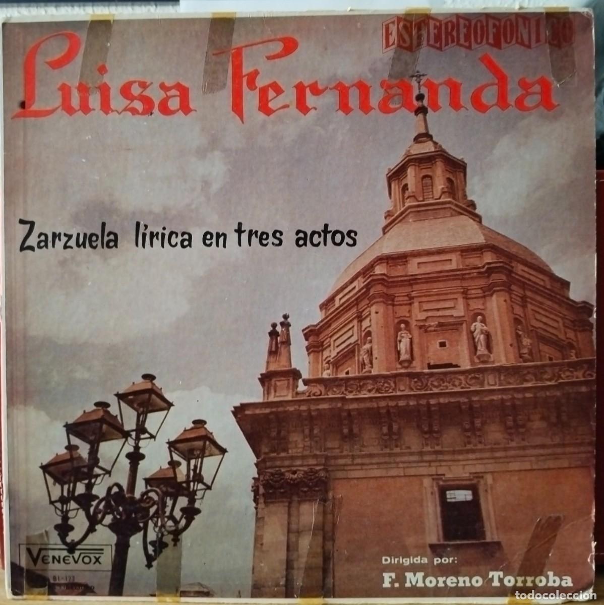 Discos de vinilo: Luisa Fernanda Zarzuela completa en tres actos y tres cuadros