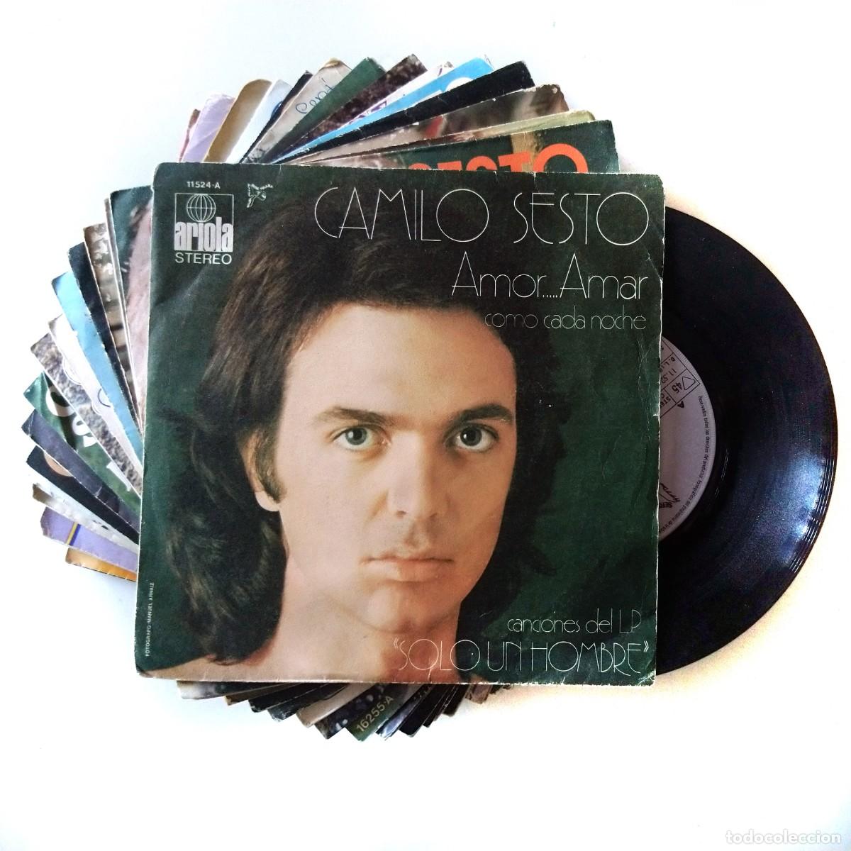 Discos de vinil: CAMiLO SESTO Lote 9 SG algo mas quien sera de mi melina perdoname todo por nada amor amar buen