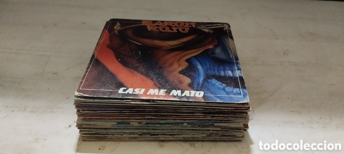 Discos de vinilo: GRAN LOTE DE 30 SINGLES DE GRUPOS ESPA&Ntilde;OLES HEAVY METAL, BAR&Oacute;N ROJO,OBUS,LE&Ntilde;O,COZ,....EN BUEN ESTADO