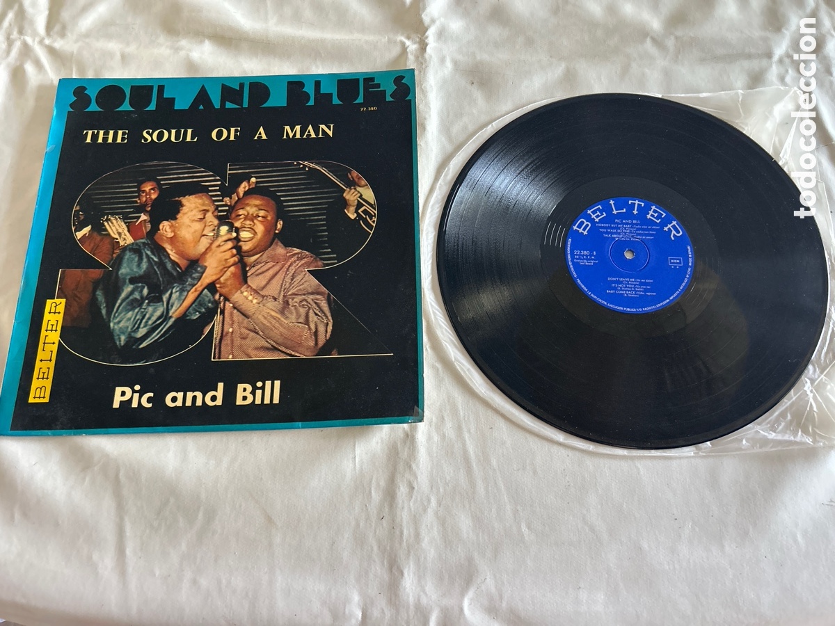 Discos de vinilo: Disco vinilo LP Soul and Blues.The soul of a man. Pic and Bill