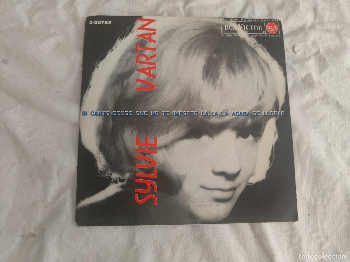 Discos de vinilo: single Sylvie Vartan &ndash; Si canto desde que no te importo / La La La / Acaba de llorar