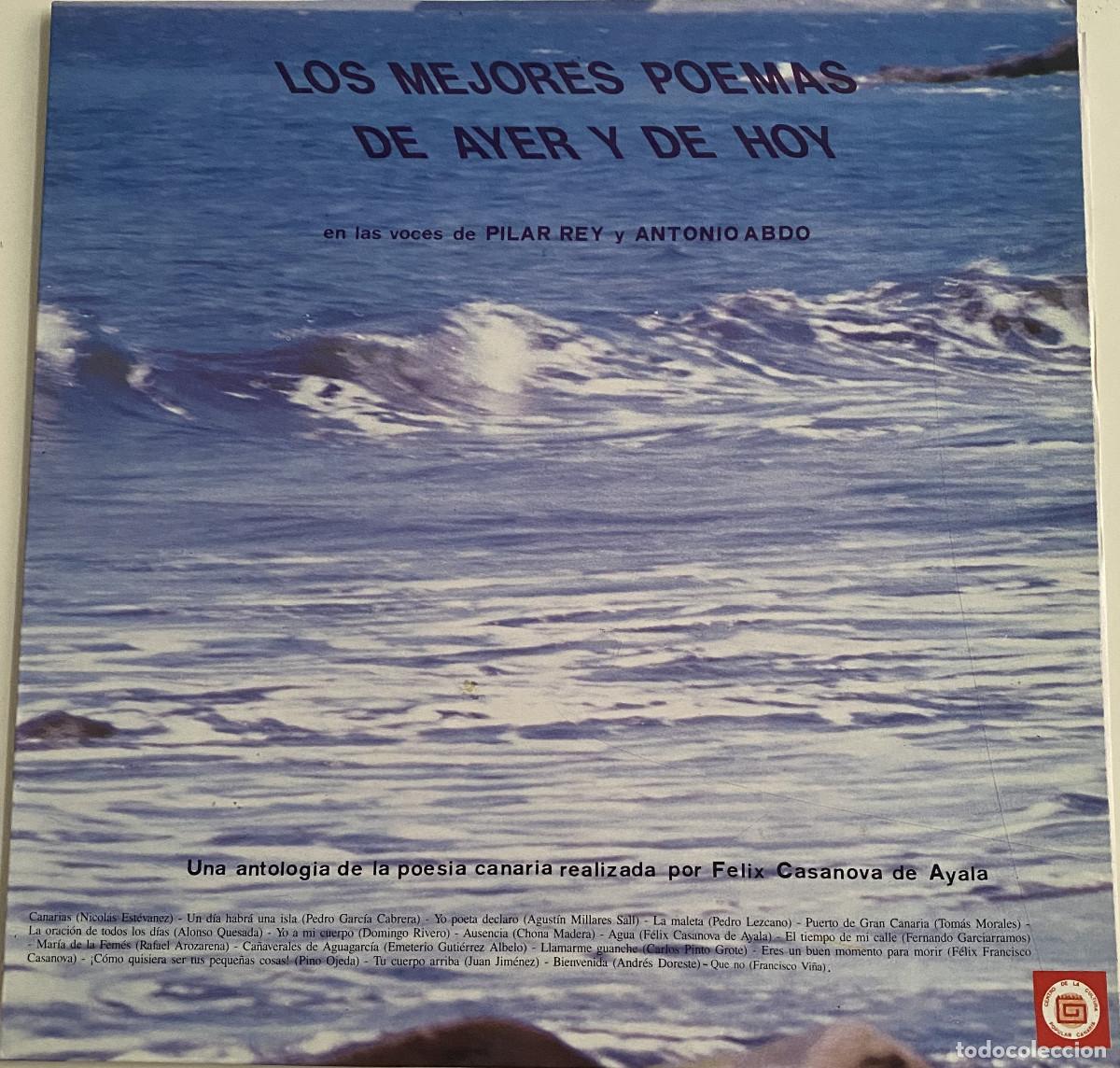 Discos de vinilo: LOS MEJORES POEMAS DE AYER Y HOY - ANTOLOGIA DE LA POESIA CANARIA - FELIX CASANOVA DE AYALA