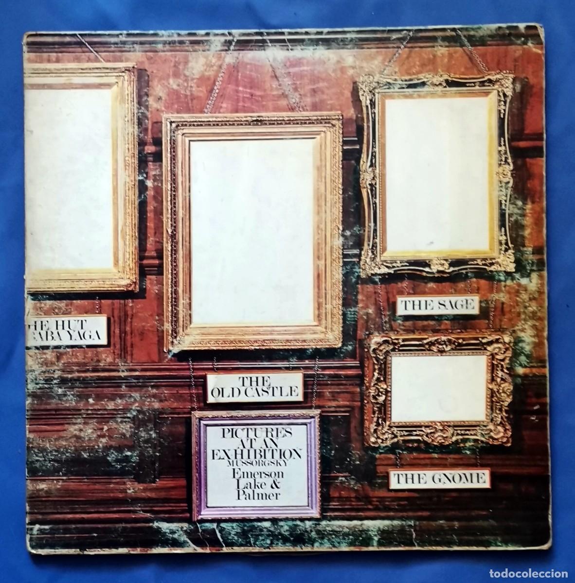 Discos de vinilo: Emerson, Lake & Palmer &ndash; Pictures At An Exhibition LP 1971 gatefold Espa&ntilde;a Mussorgski prog