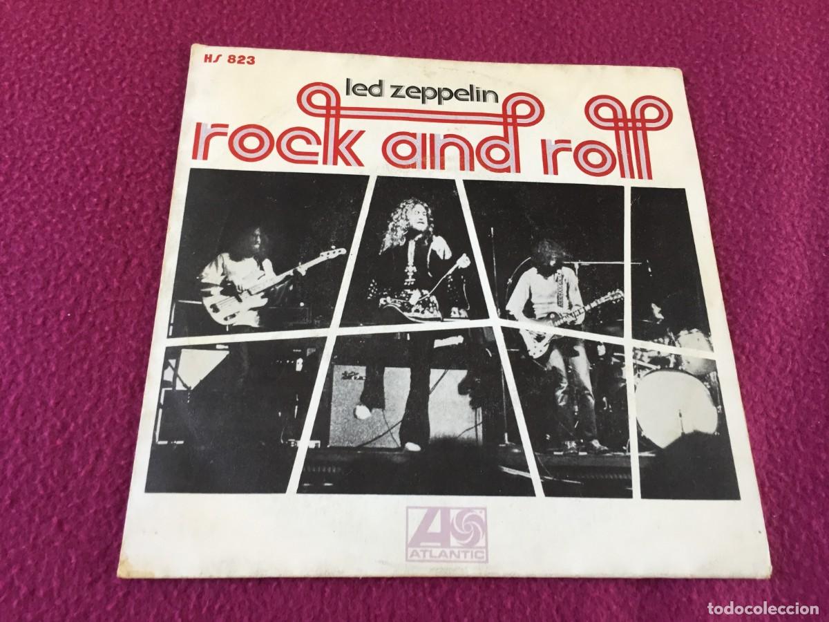 Discos de vinilo: LED ZEPPELIN - ROCK AND ROLL / CUATRO CA&Ntilde;AS SINGLE 1972