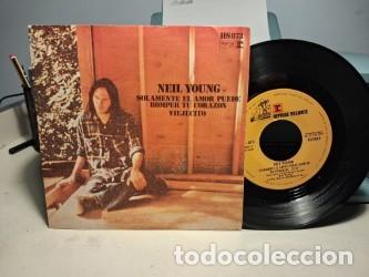 Discos de vinilo: SINGLE NEIL YOUNG : ONLY LOVE CAN BREAK YOUR HEART (EDICION ESPA&Ntilde;A)