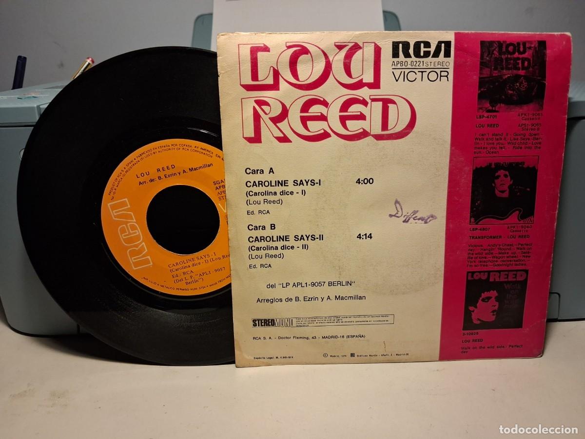 Discos de vinilo: SINGLE LOU REED : CAROLINE SAYS - Foto 2
