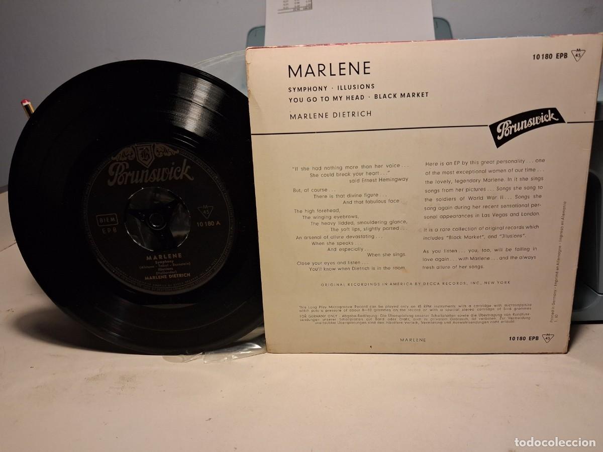 Discos de vinilo: EP MARLENE DIETRICH : CUATRO CANCIONES EN INGLES - Foto 2