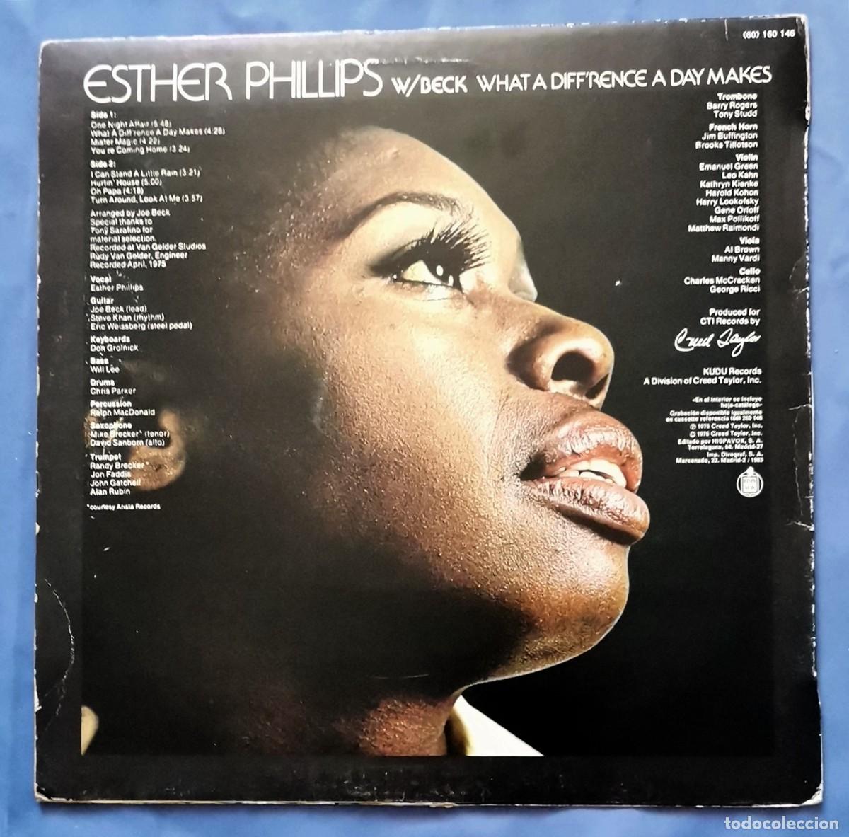 Discos de vinilo: Esther Phillips With Joe Beck &ndash; What A Diffrence A Day Makes LP 1975 - Foto 2