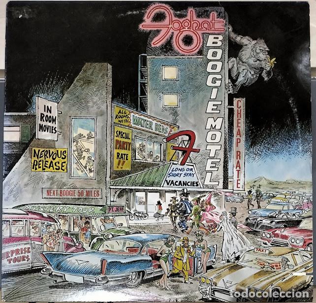 Discos de vinilo: Foghat - Boogie Motel - LP Bearsville ref. BHS 6990. Ed. US 1979.