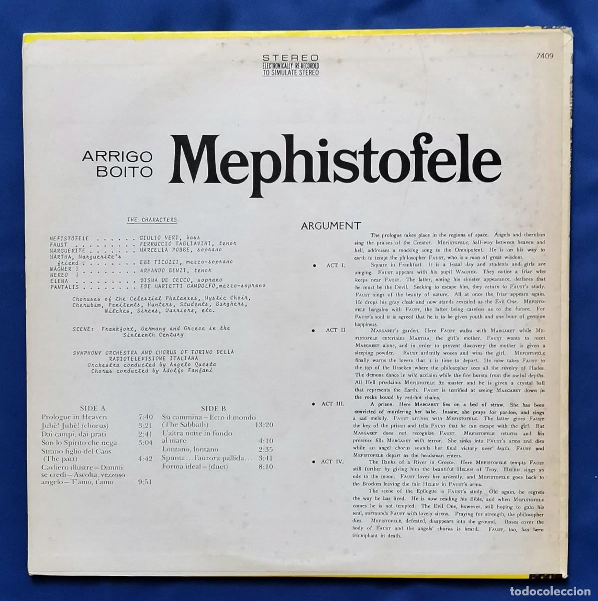 Discos de vinilo: Highlights From Mephistofele LP USA - Foto 2