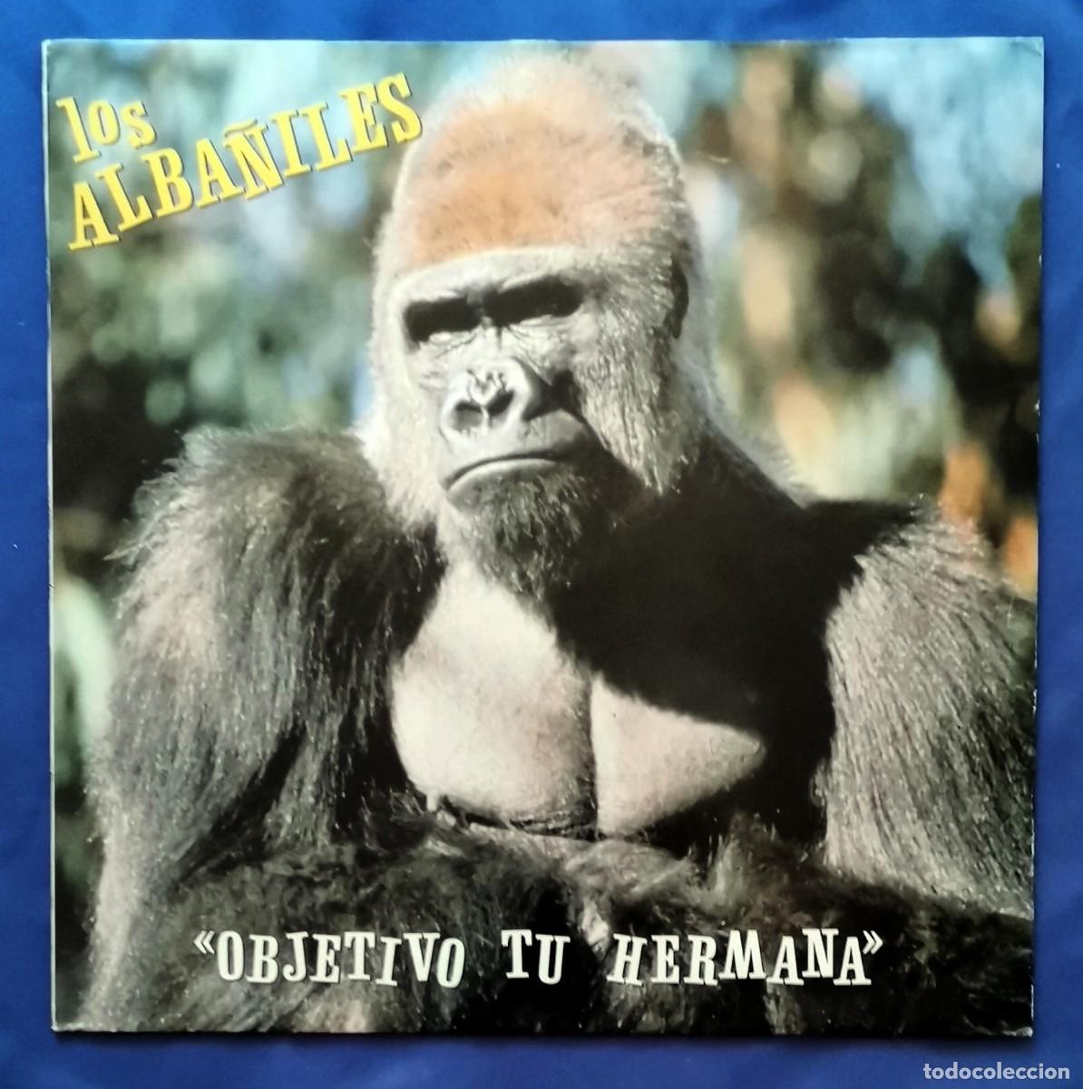 Discos de vinilo: Los Alba&ntilde;iles &ndash; Objetivo Tu Hermana LP 1992 incl. encarte
