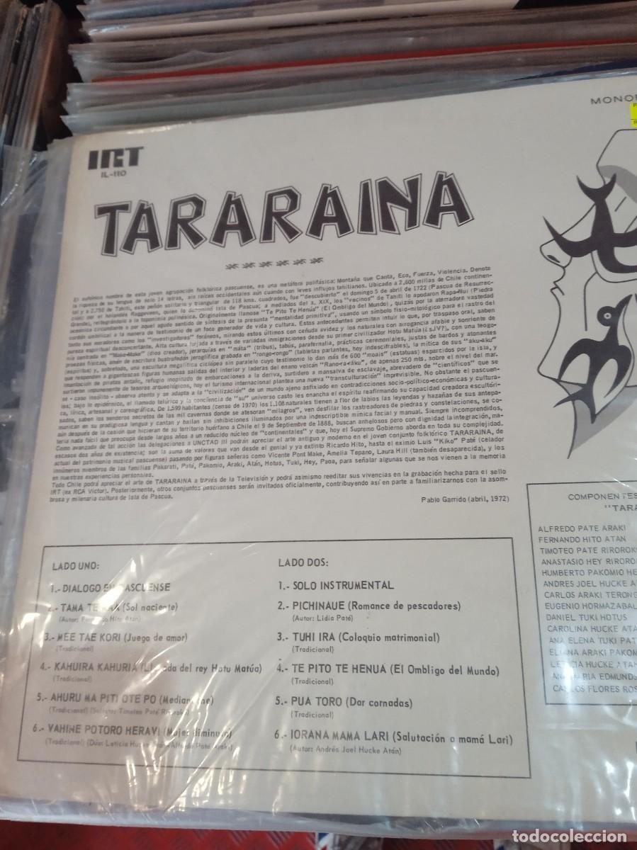 Discos de vinilo: TARARAINA- TARARAINA. LP ORIG CHILE - Foto 2