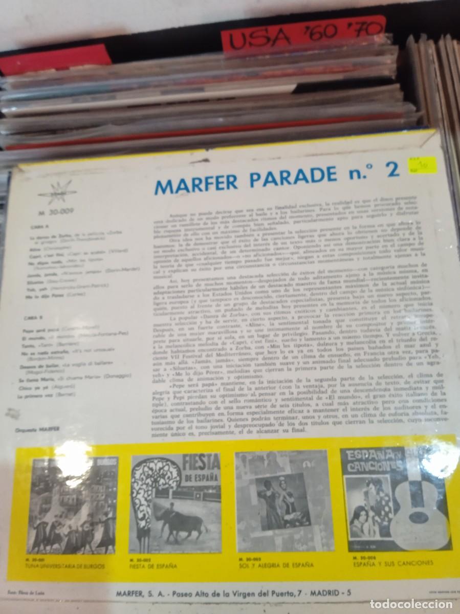 Discos de vinilo: MARFER PARADE N&ordm; 2- LP- ORQUESTA MARFER. - Foto 2