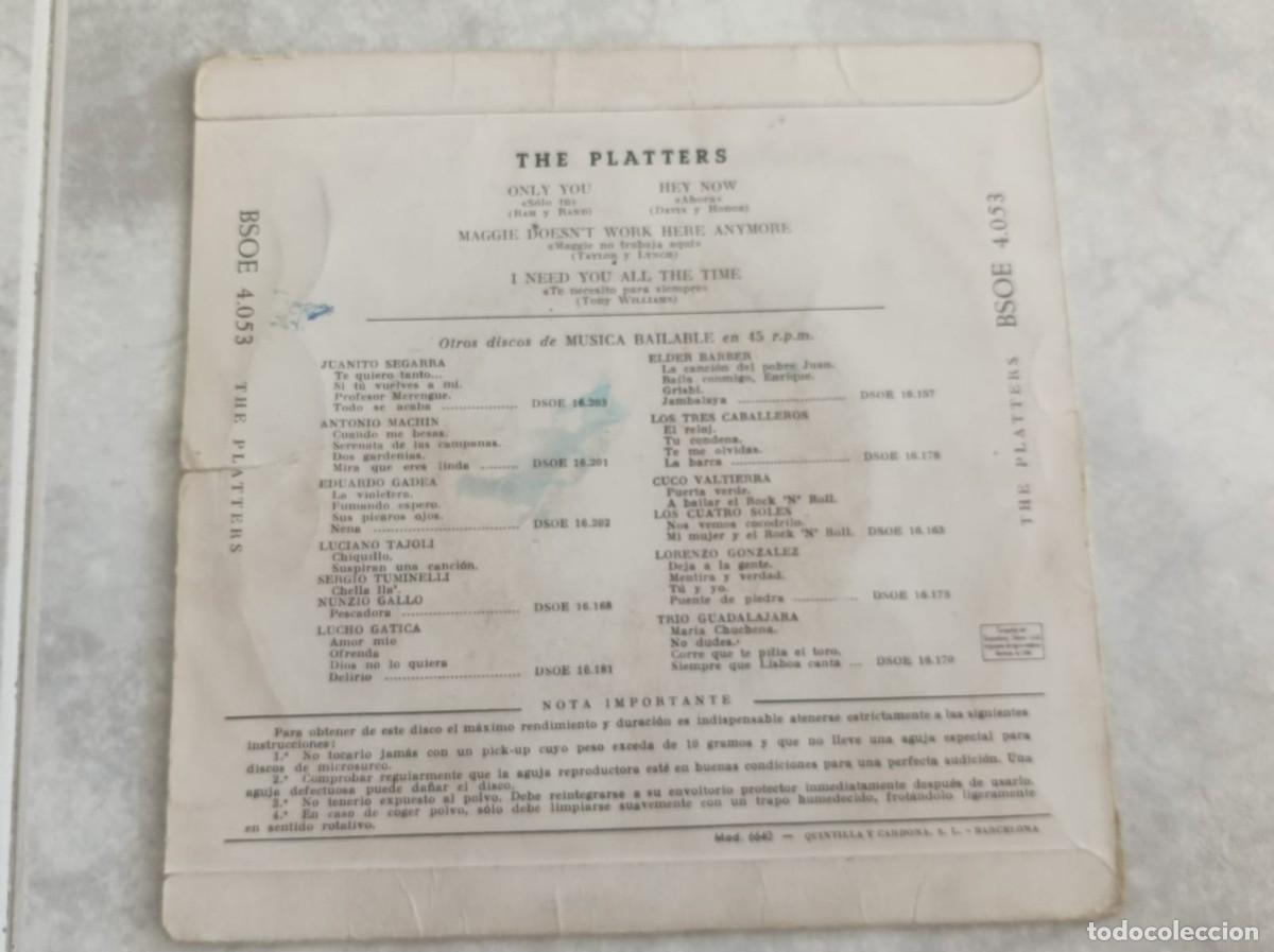 Discos de vinilo: Los Platters ep sello rojo - Foto 2