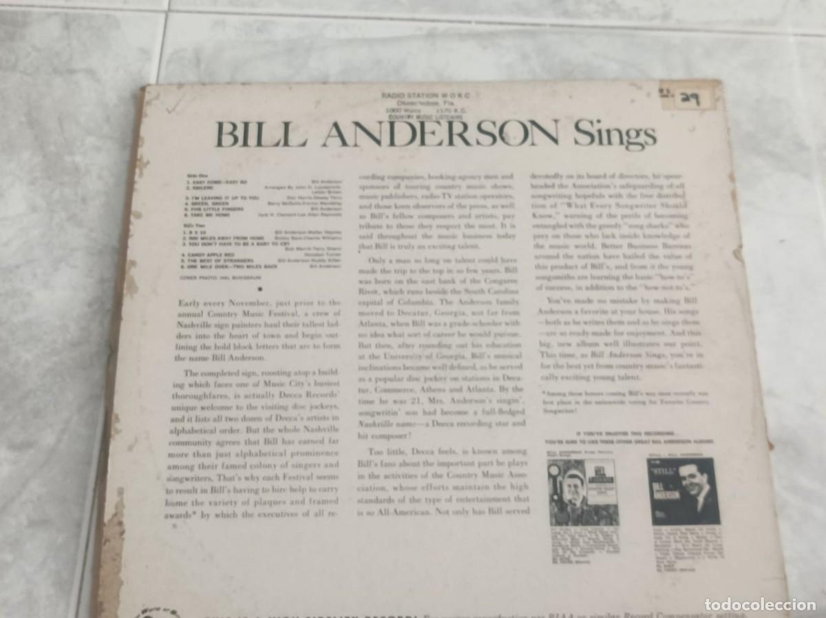 Discos de vinilo: Bill Anderson lp original - Foto 2