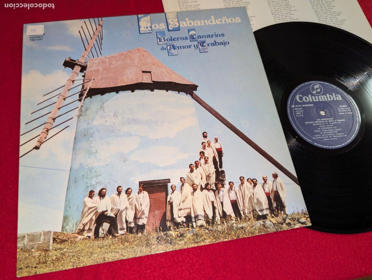 Discos de vinilo: LOS SABANDE&Ntilde;OS Boleros canarios de amor y trabajo LP 1982 Columbia CANARIAS