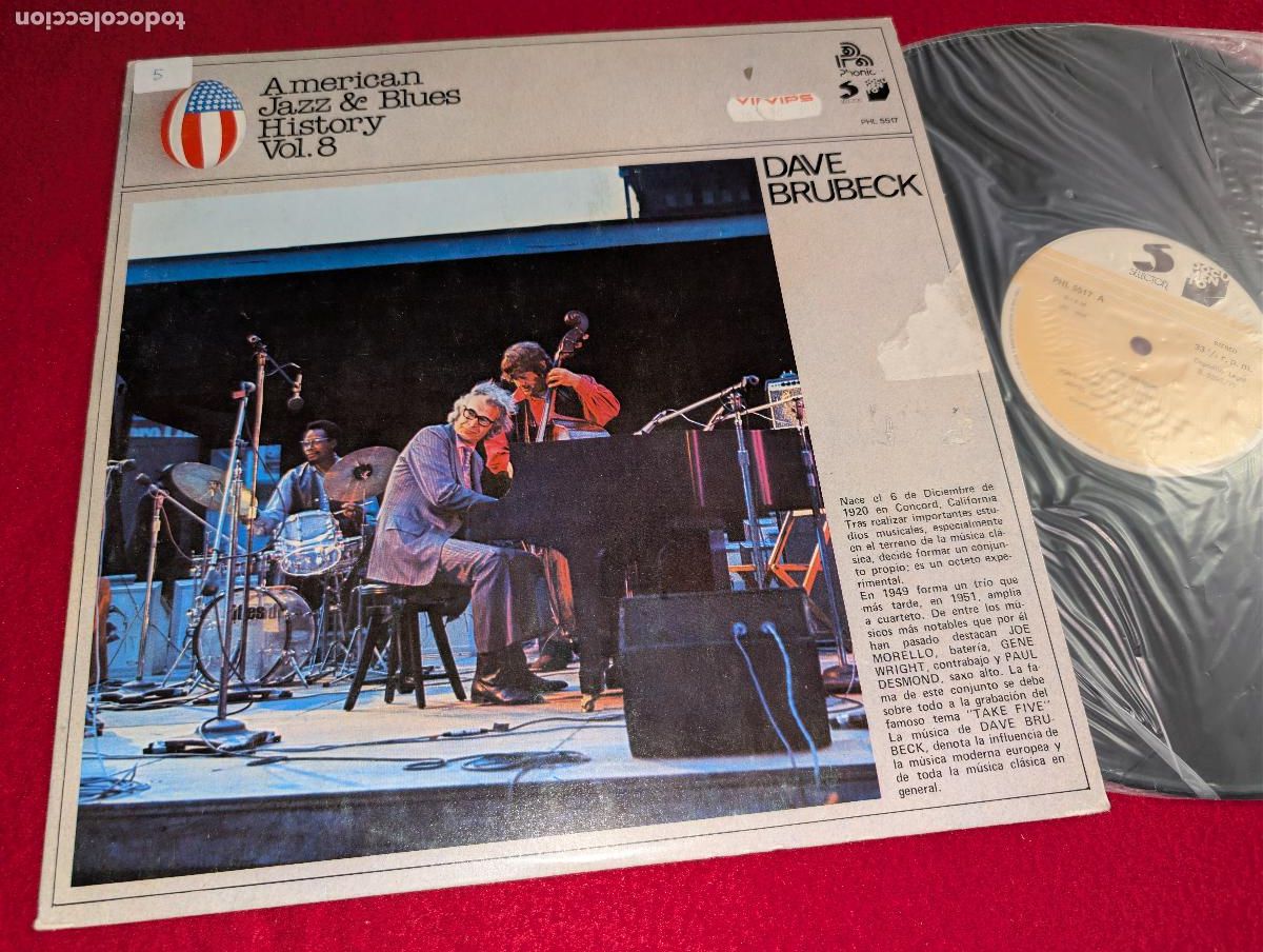 Disques de vinyle: DAVE BRUBECK American Jazz & Blues history vol.8 LP 1977 Selector ESPA&Ntilde;A SPAIN