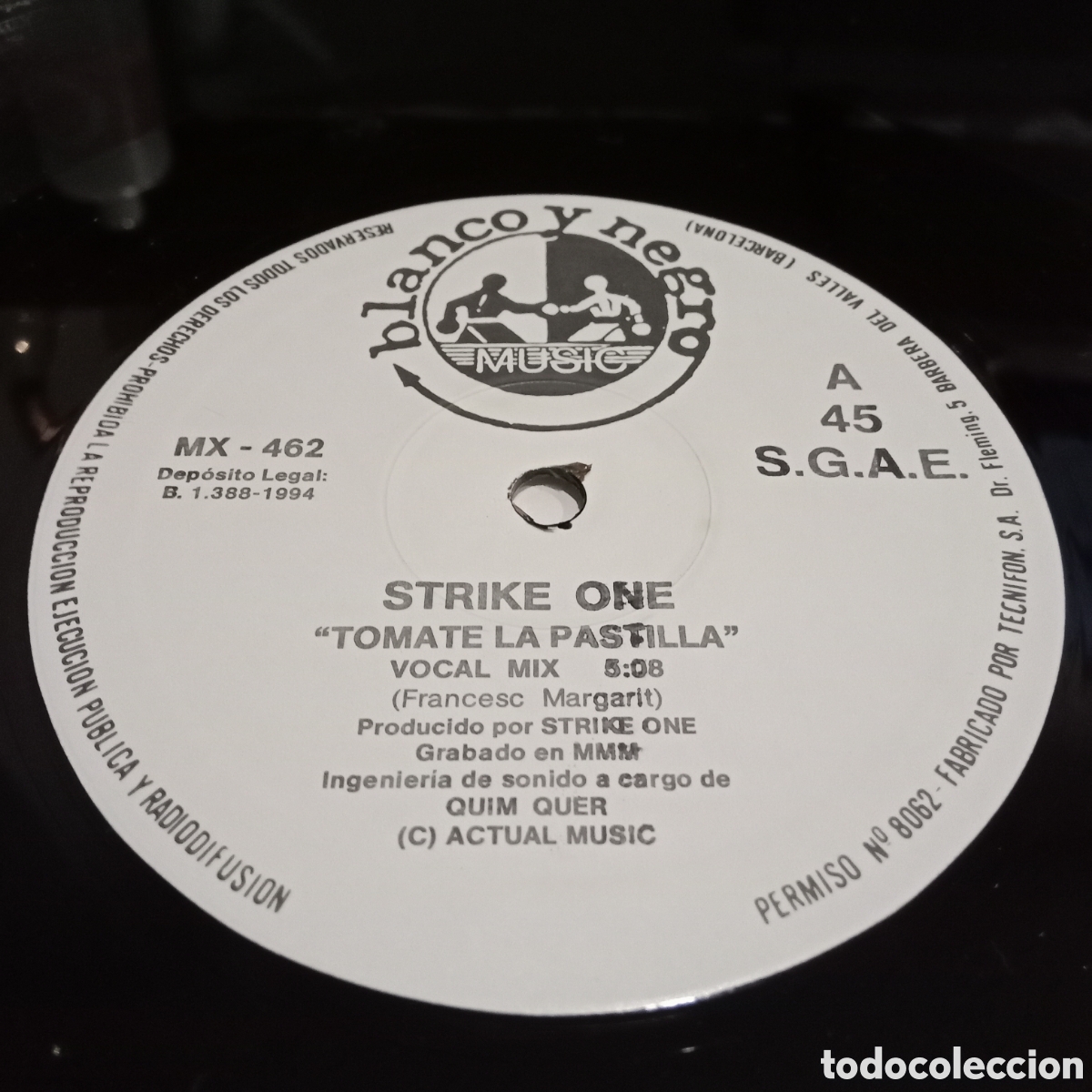 Discos de vinilo: STRIKE ONE - TOMATE LA PASTILLA - MAXI-SINGLE 12&rdquo; - Foto 4