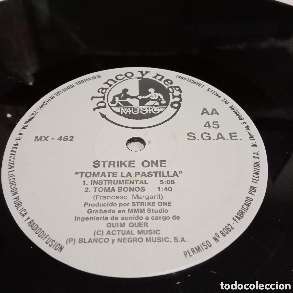 Discos de vinilo: STRIKE ONE - TOMATE LA PASTILLA - MAXI-SINGLE 12&rdquo; - Foto 5