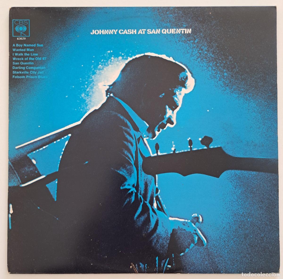Discos de vinilo: JOHNNY CASH - JOHNNY CASH AT SAN QUENTIN - CBS &ndash; 63629 - UK 1969