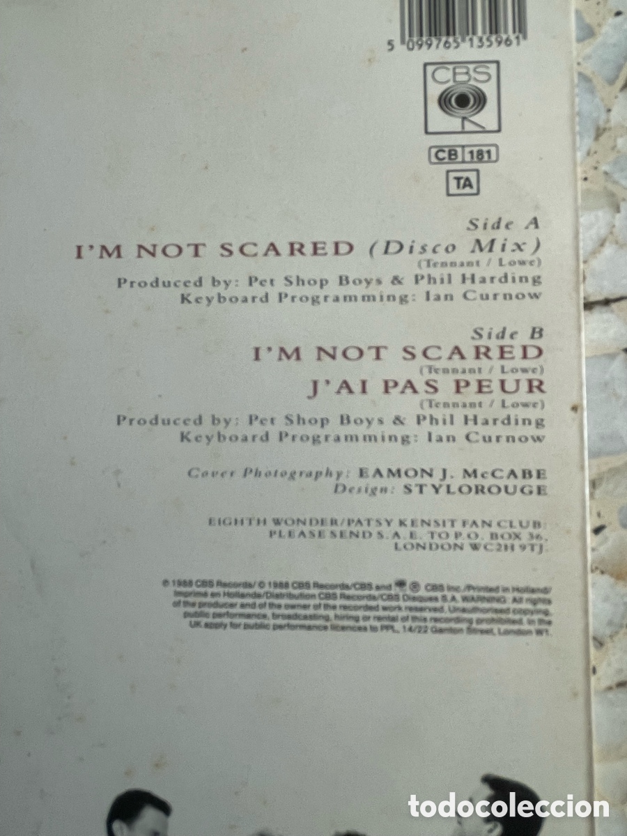 Discos de vinilo: Eighth Wonder - I&rsquo;m not Scared / Maxi-single - Foto 4