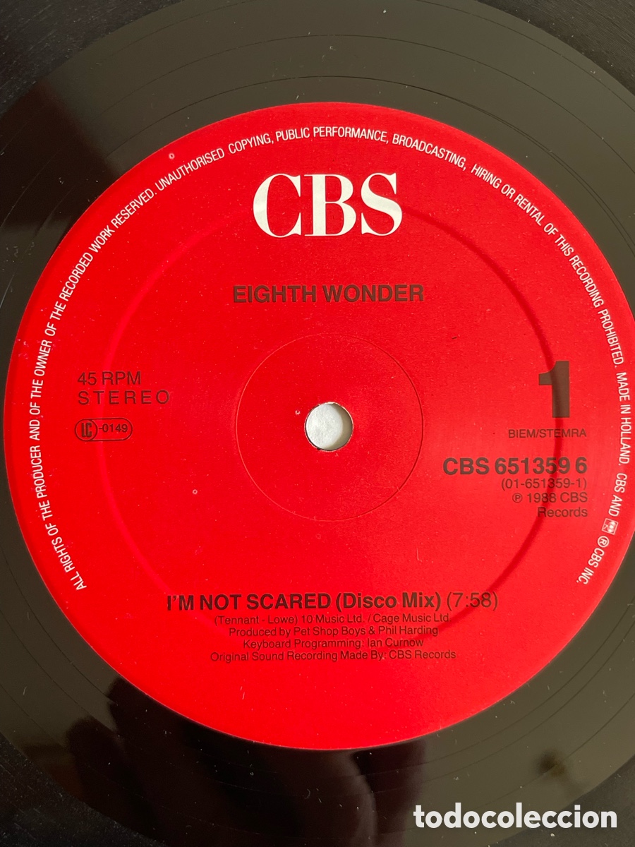 Discos de vinilo: Eighth Wonder - I&rsquo;m not Scared / Maxi-single - Foto 10