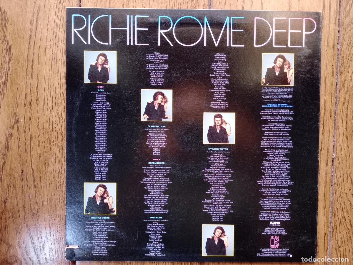 Discos de vinilo: Richie Rome - Deep - Richie Rome - Foto 2