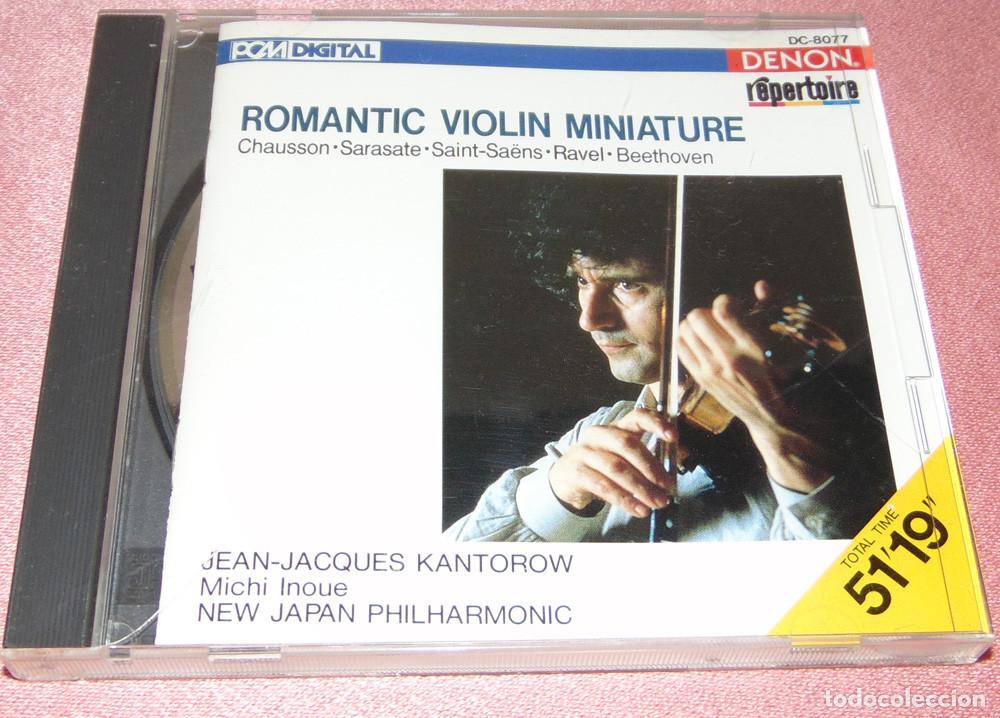 Disques de vinyle: NEW JAPAN PHILHARMONIC - JEAN JACQUES KANTOROW - ROMANTIC VIOLIN MINIATURE - CD ALBUM MADE IN JAPAN